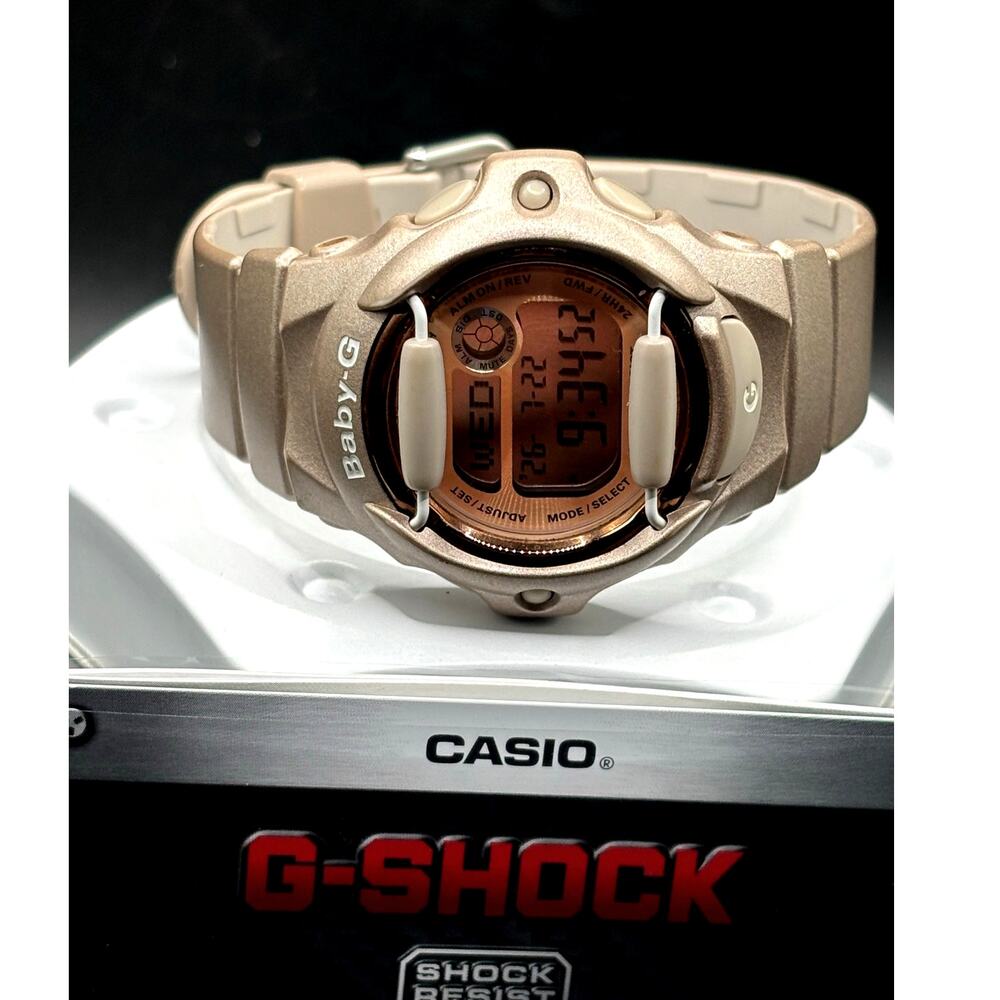 Casio Baby-G BG169G-4 Bronze Rose Gold Digital Women's Watch NIB Discontinued - Picture 9 of 17